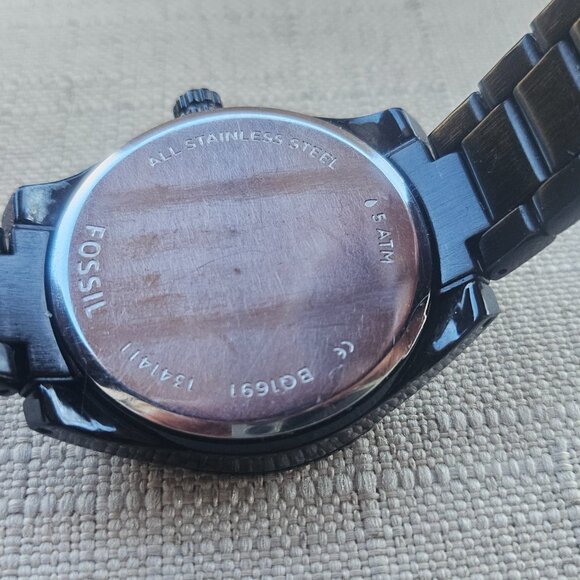 Fossil Women Watch Black Tone Metal Band Analog Multi Function wristwatch - Picture 11 of 11